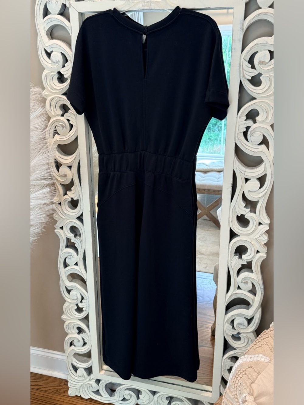 Women’s SPANX AirEssentials Short sleeve crop wide leg black jumpsuit- Sz Small - Picture 7 of 9